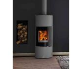 Poêle bois bûche GODIN Terrasson 8Kw - Gris - 400230