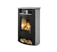 Poêle bouilleur Koppe Caron Aqua 10,5 kW - Noir - Pierre serpentine