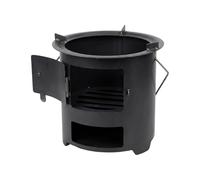 Poêle Camping Bois Portable - 11.02 Inches Acier Inoxydable | Réchaud Pliable Compact Chauffage Extérieur Randonnée Trekking Pique-Nique Terrasse Survie Cuisson Sécurité Durable Fiable