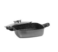 Poêle carrée Imagination PLUS 24 x 24 cm, avec poignées amovibles et couvercle en verre arômatiseur Stoneline