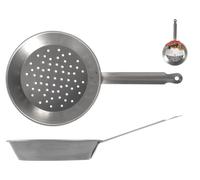 Poêle Châtaignes en Fer Poignée Antidérapant Lourde CM 27, Argenté