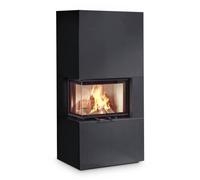 Poêle-cheminée Olsberg Osorno L acier, noir, vitre à gauche