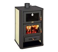 Poêle Combustion Bois 5+15 kW Cuisinière Arrière Chaudière Foyer Cheminee