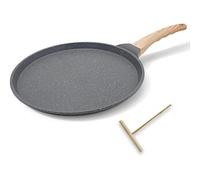 Poêle Crêpière à Crêpes 25 cm avec Revêtement Antiadhésif en Fonte Aluminium - Tous Feux dont Induction noir