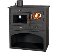 Poêle-cuisinière au bois - Prity 1P34 - 10 kW - Plaque fonte - Four intégré
