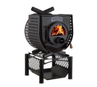 Poêle d'atelier Bruno Pyro II avec plaque de cuisson et socle Compakt & tôles de protection Quattro
