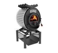 Poêle d'atelier Bruno Pyro II avec socle Compakt & tôles de protection Quattro
