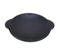 Poêle de barbecue multifonction en alliage d'aluminium rond pour barbecue portable pour activités de plein air (38 cm)