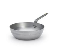 De Buyer Poêle paysanne ronde 'Mineral B Element' – Cire d'abeille, acier blanc – Ø 28 cm, gris