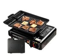 Poêle de camping portable pour camping - Brûleur avec allumage Piezo, plaque de cuisson réglable pour extérieur, jardin, barbecue et trekking