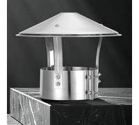 Poêle de capot toit chapeau cheminée en acier inoxydable 201 75 90 100 110 125mm, four couverture d'évent d'échappement protection contre les oiseaux(180mm)