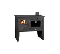 Poêle de cuisine 2P41 15,2 kW avec four et plaque de cuisson - Poêle à bois EcoDesign 2022, BImSchV2, efficacité 75 %, Ø 130 mm