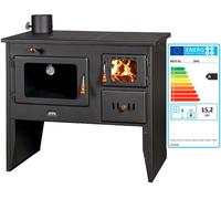 Poêle de cuisine Poêle à bois à gauche Cheminée Prity 2P41 BImSchII 15,2 kW