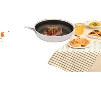 Poêle de cuisson antiadhésive, acier inoxydable 316 longue durée, grande capacité 28 cm, BLANC, DAXTROMN GGH-3,5KW