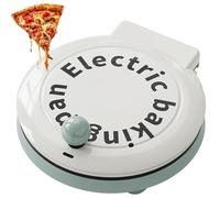 Poêle de cuisson électrique 1000 W, machine à pizza électrique, chauffage double face, four à pizza portable d'intérieur 4 en 1, machine à crêpes et omelette, 23 cm, rouge frit/cuit/cuit/sauté