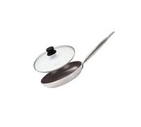 Elo 9805550 Poele inox, Poele aluminium, Poêle à frire, Poêle de cuisson, convient à tout type de feux, couvercles, casseroles et poêles, Aluminium, plastique, Verre, 24 cm