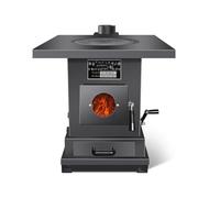 Poêle de cuisson pour l'extérieur, four de gazéification sans fumée, matériau en tôle d'acier, utilisation intérieure et extérieure, avec fenêtre d'observation pour cours et salles de séjour