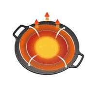 Poêle de cuisson ronde anti-adhésive pour barbecue | Cuisson ronde pour arbre à friture - Outil de cuisine multifonction Camping Ustensiles de cuisine pour amis, voisins