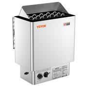 VEVOR Poêle de Sauna Électrique Portable Inox, 8 kW, 400 V 3 N, avec Minuterie 3 h, Contrôleur Intégré, 110℃ Max, pour Sauna 8-12 m³, Utilisation Commerciale de Douche Spa Hôtel, Pierres Non Incluses