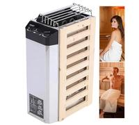 Poêle de sauna électrique, sauna vapeur pour 1 à 2 personnes, petit sauna, tube chauffant en acier inoxydable, poêle de sauna 3 kW/3,6 kW avec minuterie et contrôle de température interne, 3,6 kW