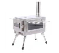 Poêle De Sauna Tente de cuisine pliante cubique for pique-nique, sauna, camping, cheminée solo, poêle à bois portable, four cassette(WHITE)