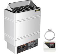 Poêle de sauna VEVOR 9 KW, cuisinière électrique pour sauna 380 V - 415 V, poêle de sauna en acier inoxydable 20 kg de pierres de sauna, poêle de sauna électrique 2 modes (température, durée), avec bo