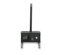 Poêle de tente Outbacker Firebox Eco Burn avec four & conduit 2,66 m - Poêle à bois 3,5 kW, porte vitrée, 20,5 kg | Camping & glamping (Stove Kit + Bag)
