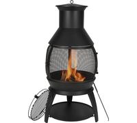 Poêle de terrasse Cheminée de jardin - Four aztèque Chimenea - Foyer extérieur φ500 x1100mm pour le jardin