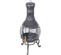 Poêle de terrasse HWC-F71, Foyer de terrasse Cheminée de jardin Poêle de jardin, Fonte 11,7kg 91x42x42cm