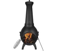 Poêle de terrasse Poêle de jardin Poêle aztèque Cheminée d'extérieur 52x50x130cm