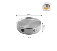 Poêle d'isolation en acier inoxydable de style coréen,barbecue,gril,adapté à la maison,brasero commercial,camping - Type 20cm Silver