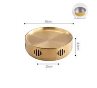 Poêle d'isolation en acier inoxydable de style coréen,barbecue,gril,adapté à la maison,brasero commercial,camping - Type 30cm Gold