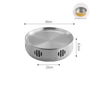 Poêle d'isolation en acier inoxydable de style coréen,barbecue,gril,adapté à la maison,brasero commercial,camping - Type 30cm Silver