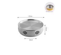 Poêle d'isolation en acier inoxydable de style coréen,barbecue,gril,adapté à la maison,brasero commercial,camping - Type 17cm Silver