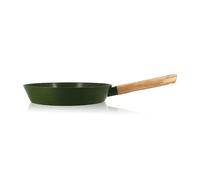 Poêle Ector induction aluminium revêtu manche en bois 28 cm vert Ogo