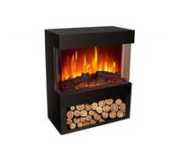 Poêle électrique d'intérieur avec tube décoratif CHE-740 Noir