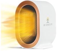 Poêle électrique économique avec couverture - Ventilateur de poêle - Poêle électrique - Radiateur soufflant - Poêles - 1200W - Poêle électrique - Poêle en céramique - 2 niveaux - Blanc - Couverture