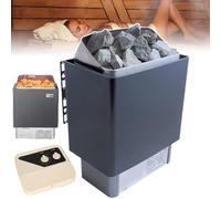 Poêle électrique for sauna, 3 à 9 kW, avec contrôleur externe, minuterie de 0 à 3 h, réglage de la température de 0 à 110 °C, 220 V/380 V, usage domestique et commercial.(220V,4.5KW)