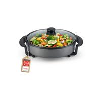 Poêle Électrique Multicuisseur 6,5L TZS First Austria - Ø30cm - Thermostat Réglable 5 Niveaux - Couvercle en Verre