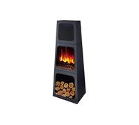 Poêle électrique pyramidale d'intérieur CHE-730 Noir