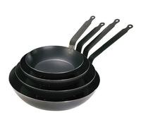 Poêle en acier - DE BUYER - La Lyonnaise - Ø26cm - Hauteur 4.4cm - Manche fixe - Tôle bleuie