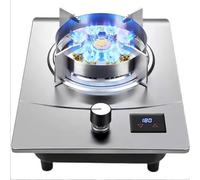 Poêle En Acier Inoxydable Gaziniere Gaz - 7.0KW Cuisiniere, Cuisinières à gaz à allumage par impulsion de table et encastrées, la taille la flamme est réglable, cuisinière à gaz facile à nettoyer(LPG)
