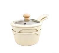 Poêle en Alliage d'Aluminium avec Couvercle 3 Poêle en Alliage(White) | Alliage d' pour aluminium , cuisson uniforme, couvercle ajusté, pour idéal petits budgets, design moderne