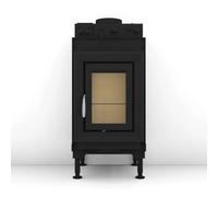 Poêle en faïence Brunner B7 porte pivotante plat 12 kW hydro Cadre noir
