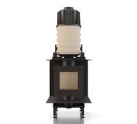 Poêle en faïence Brunner DF 33 Double vitrage avec module de stockage supérieur MAS 6 kW