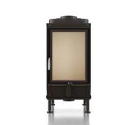Poêle en faïence Brunner HKD 2.2 k porte tournante verre plat 7 kW Blendrahmen Edelstahl