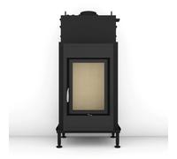 Poêle en faïence Brunner HKD 2.2 k SK porte tournante verre plat 8 kW Hydro Frontplatte Guss 48 x 83 cm