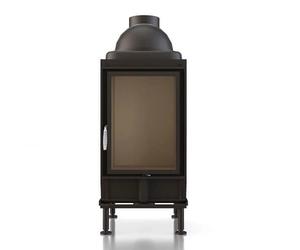 Poêle en faïence Brunner HKD 2.2 porte tournante verre plat 9 kW Capot moulé MAS 440 module d'extension réservoir de stockage double coque Ø 180 mm, Frontplatte Guss 48 x 83 cm