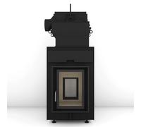 Poêle en faïence Brunner HKD 2.2 SK EAS DHT M avec fonctionnement par vanne Moritz 12 kW Hydro Cadre noir