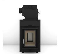 Poêle en faïence Brunner HKD 2.2 XL SK/h EAS DHT M avec connexion directe 13 kW Hydro Cadre noir